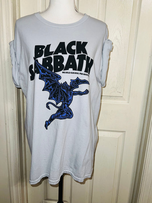 Black Sabbath Oversized Distressed Tee