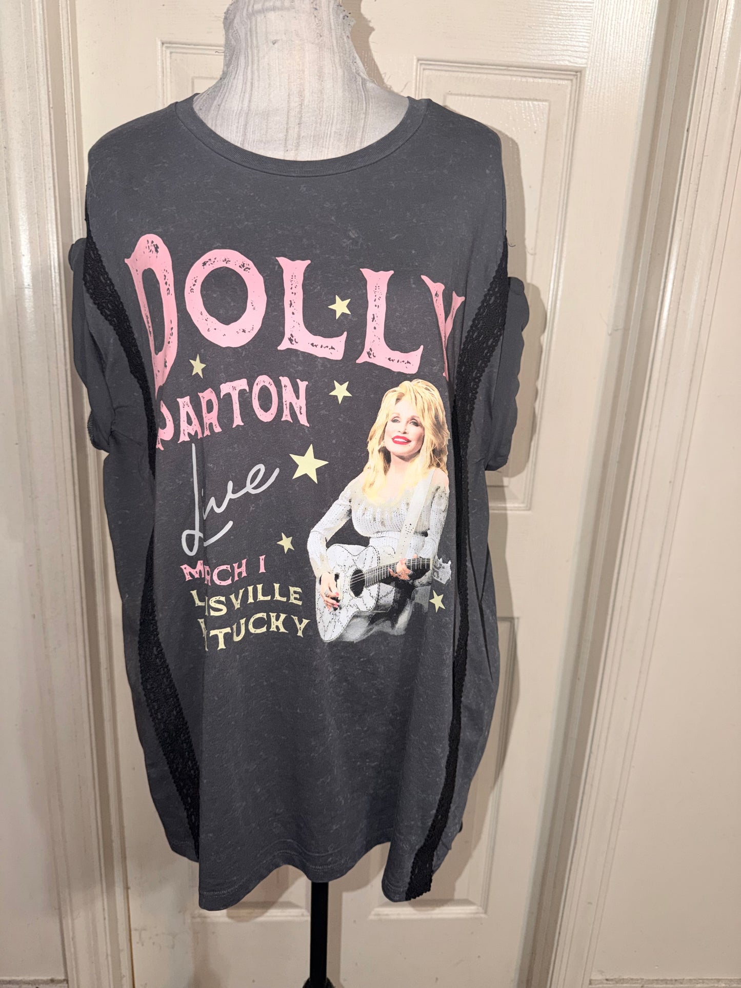 Dolly Parton Double Sided Oversized Distressed Tee