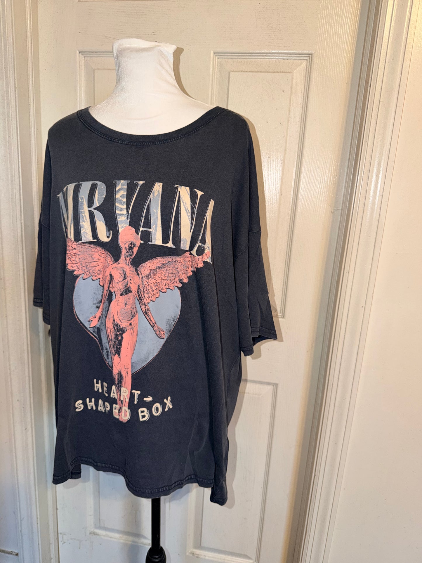 Nirvana Oversized Distressed Tee
