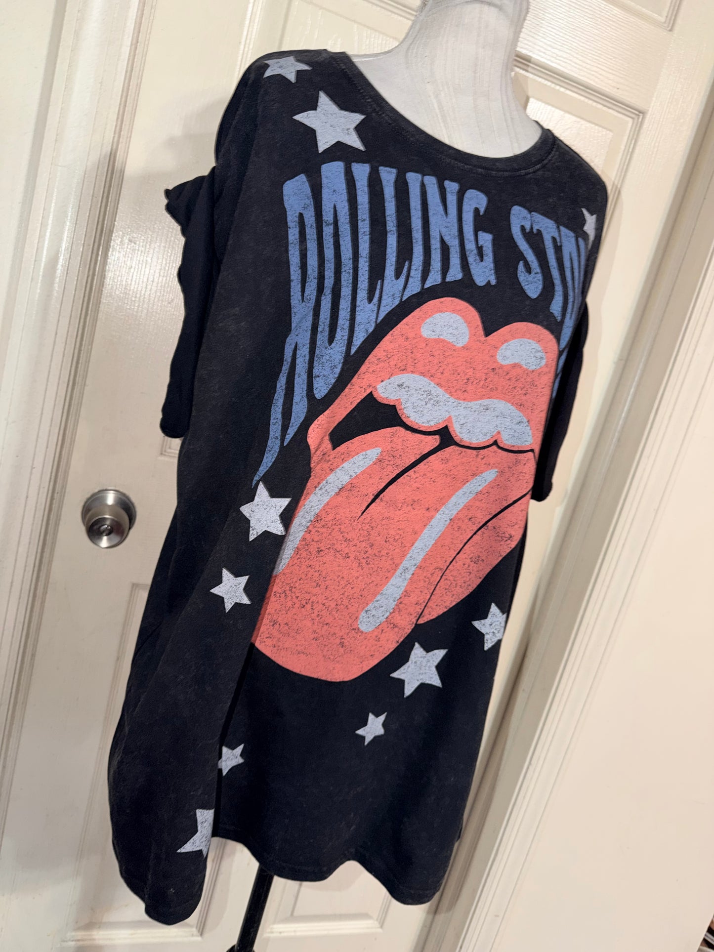 The Rolling Stones Double Sided Oversized Distressed Tee