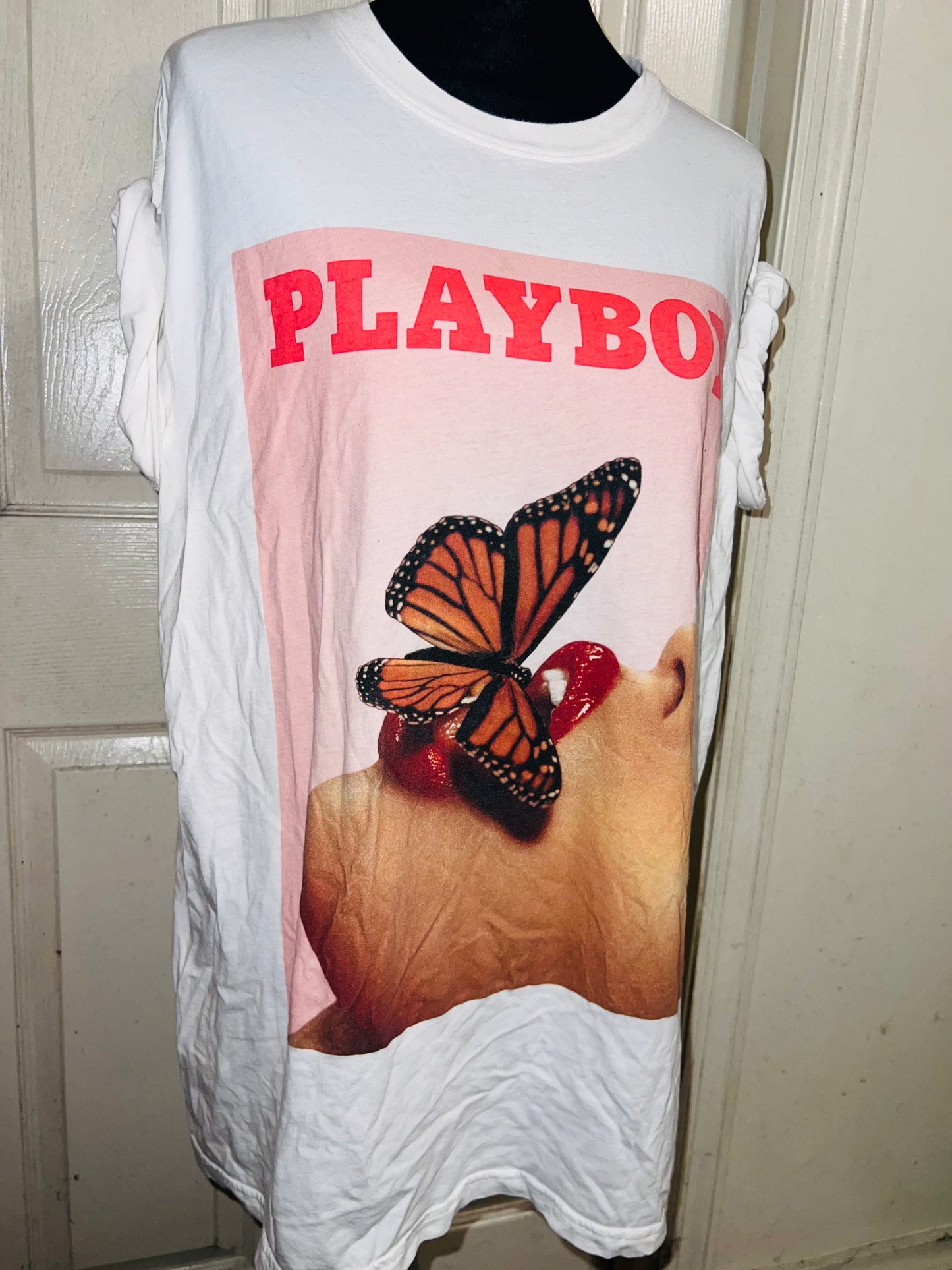 Playboy Oversized Distressed Tee