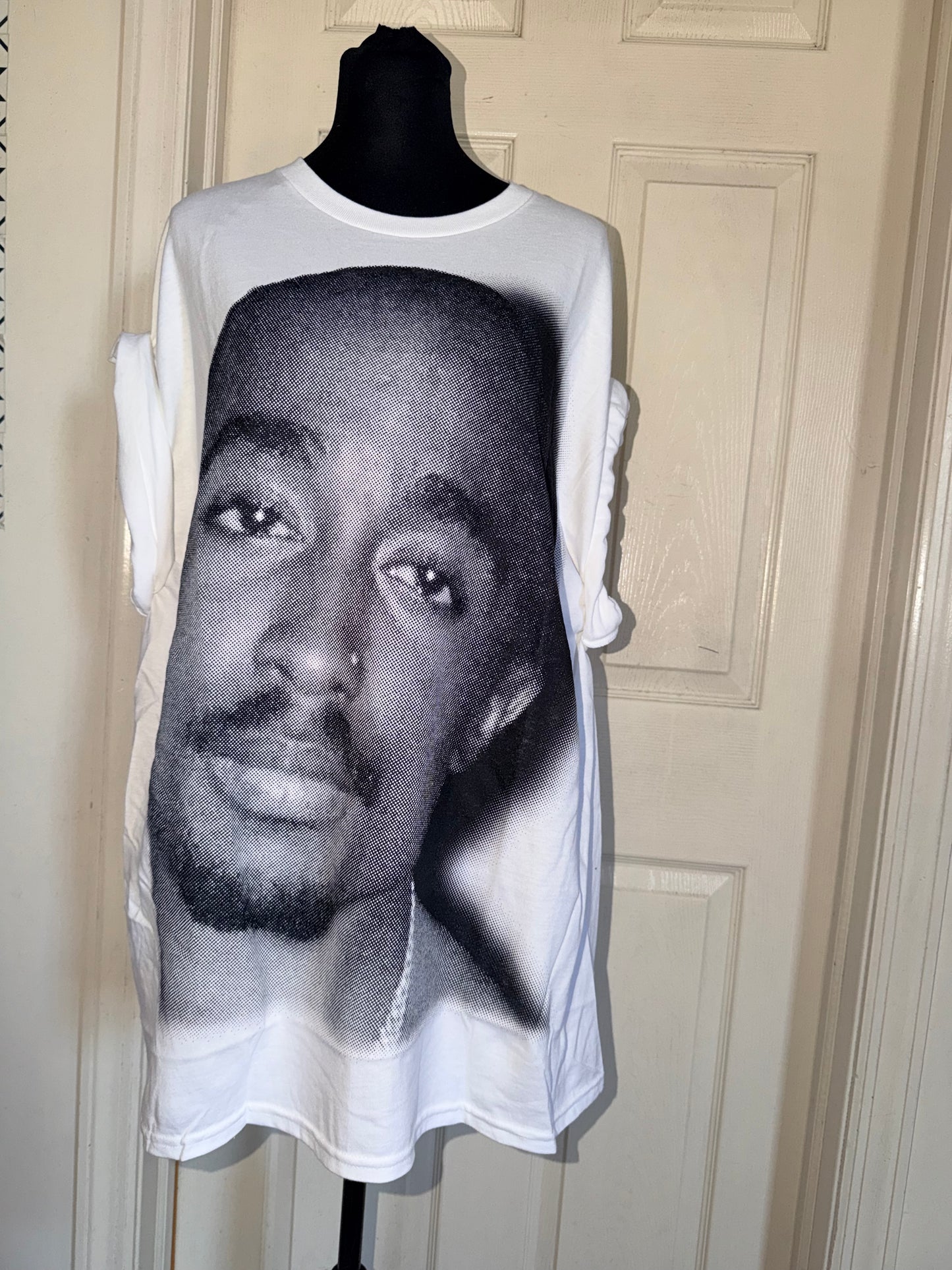 Tupac Double Sided Oversized Distressed Tee