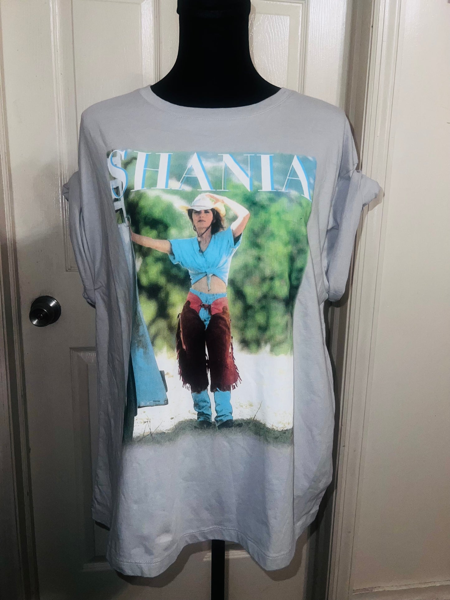 Shania Twain Oversized Distressed Tee