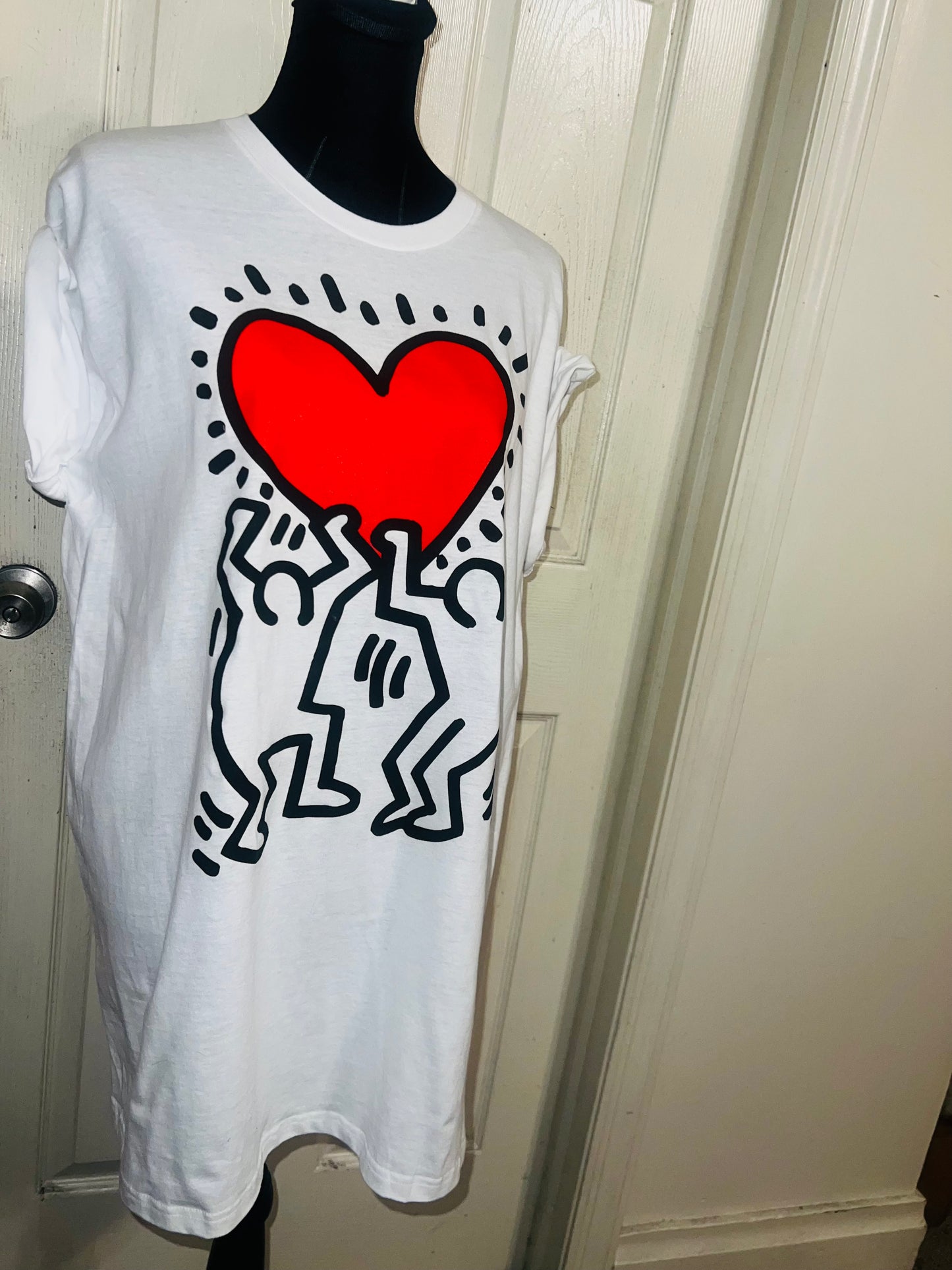 Keith Haring Oversized Distressed Tee