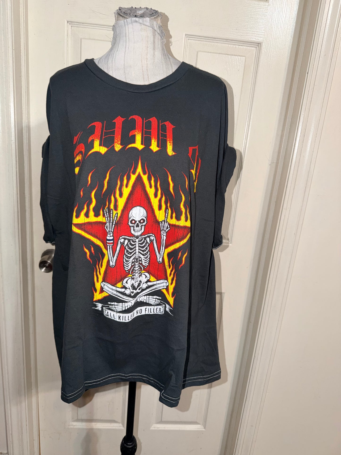 Sum 41 Double Sided Oversized Distressed Tee