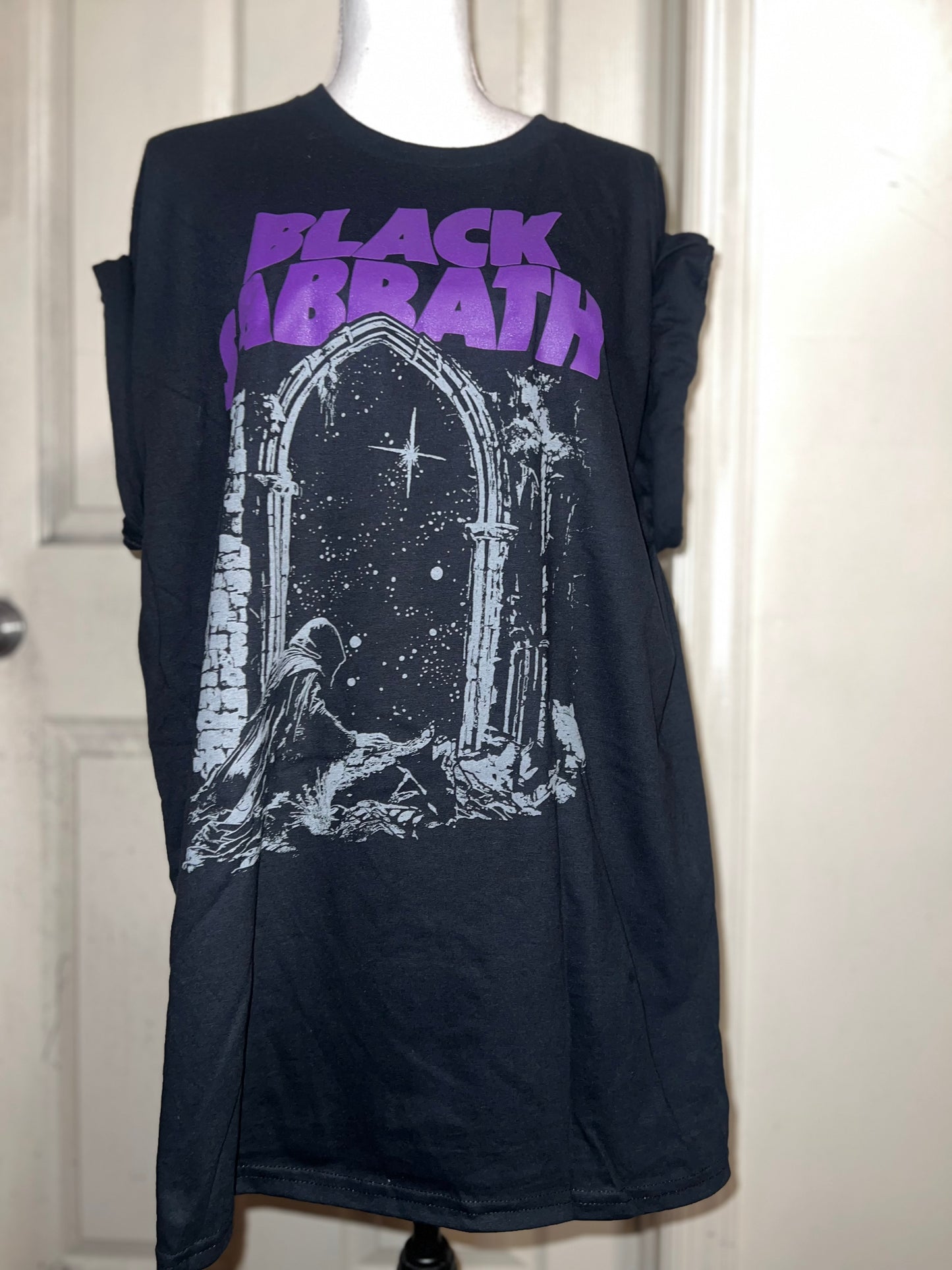 Black Sabbath Oversized Distressed Tee