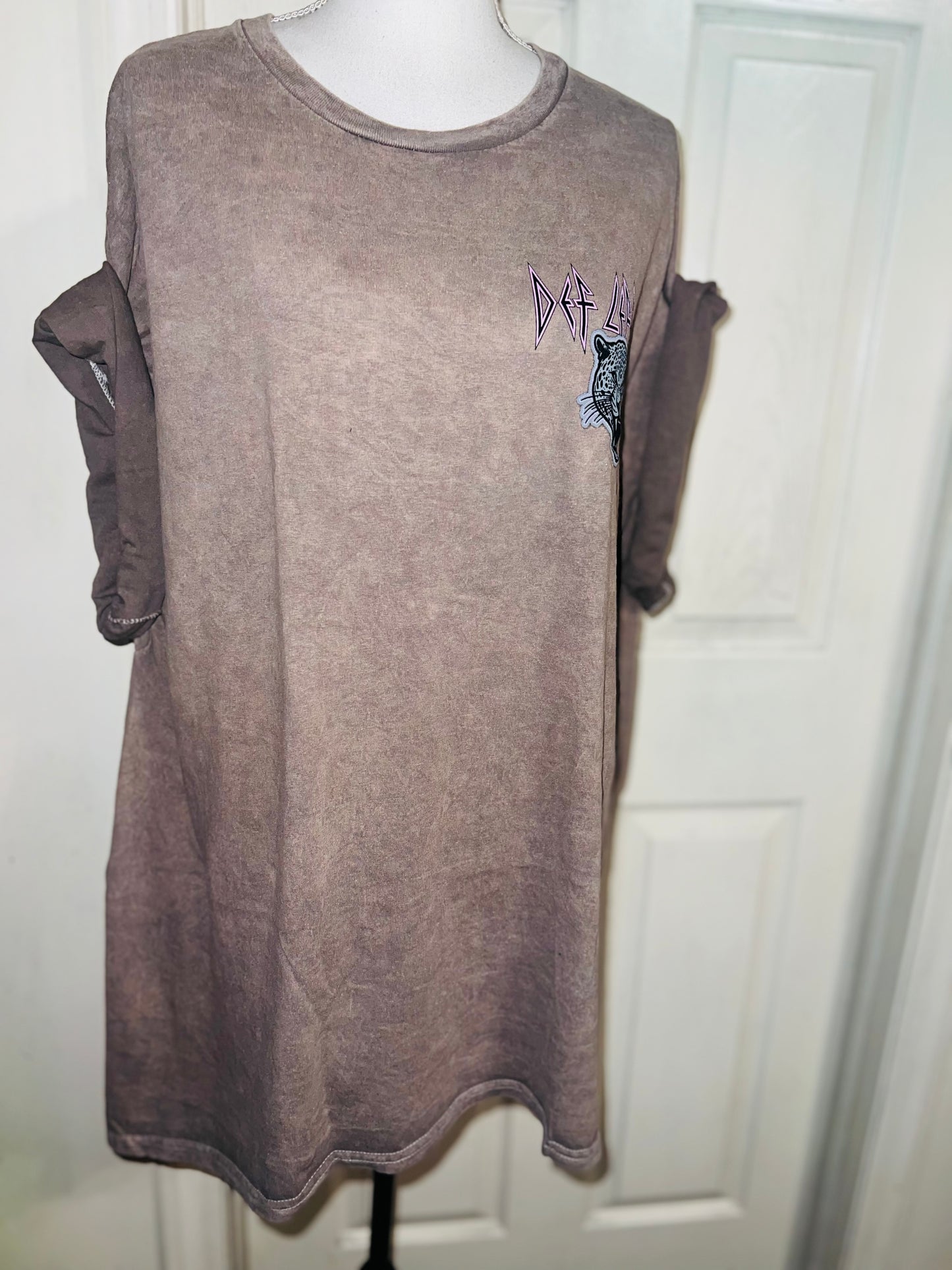 Def Leppard Double Sided Oversized Distressed Tee