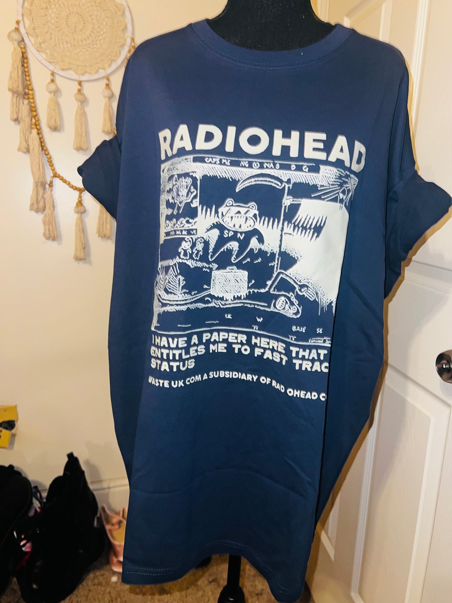 Radiohead Oversized Distressed Tee