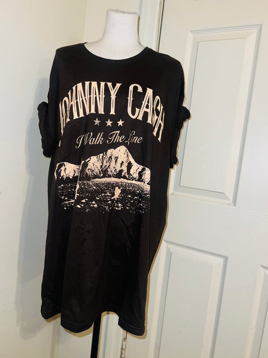 Johnny Cash Oversized Distressed Tee