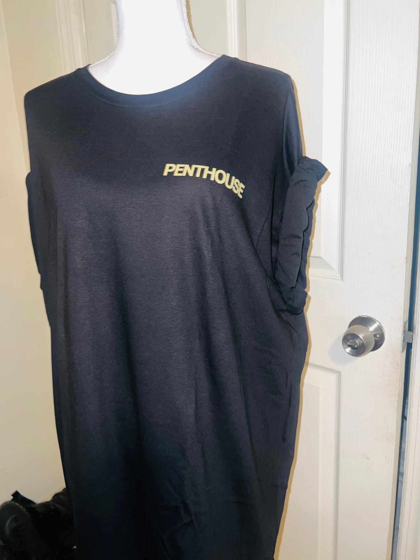 Penthouse Double Sided Oversized Distressed Tee