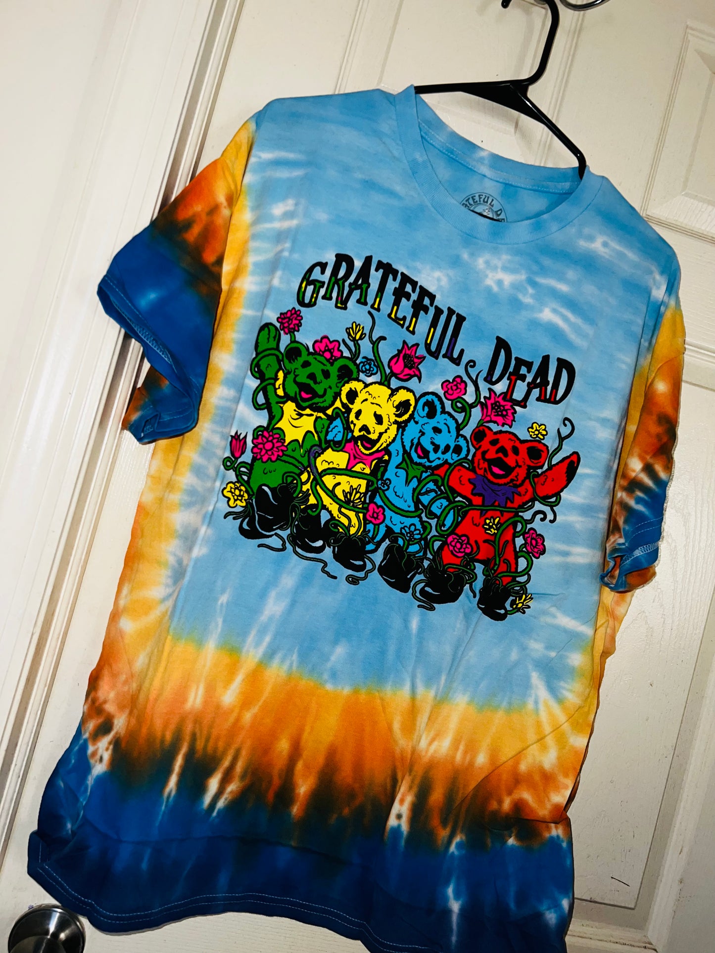 Grateful Dead Tie Dye Oversized Distressed Tee