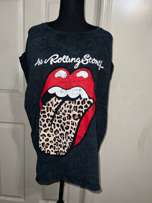 The Rolling Stones Cheetah Oversized Distressed Tee