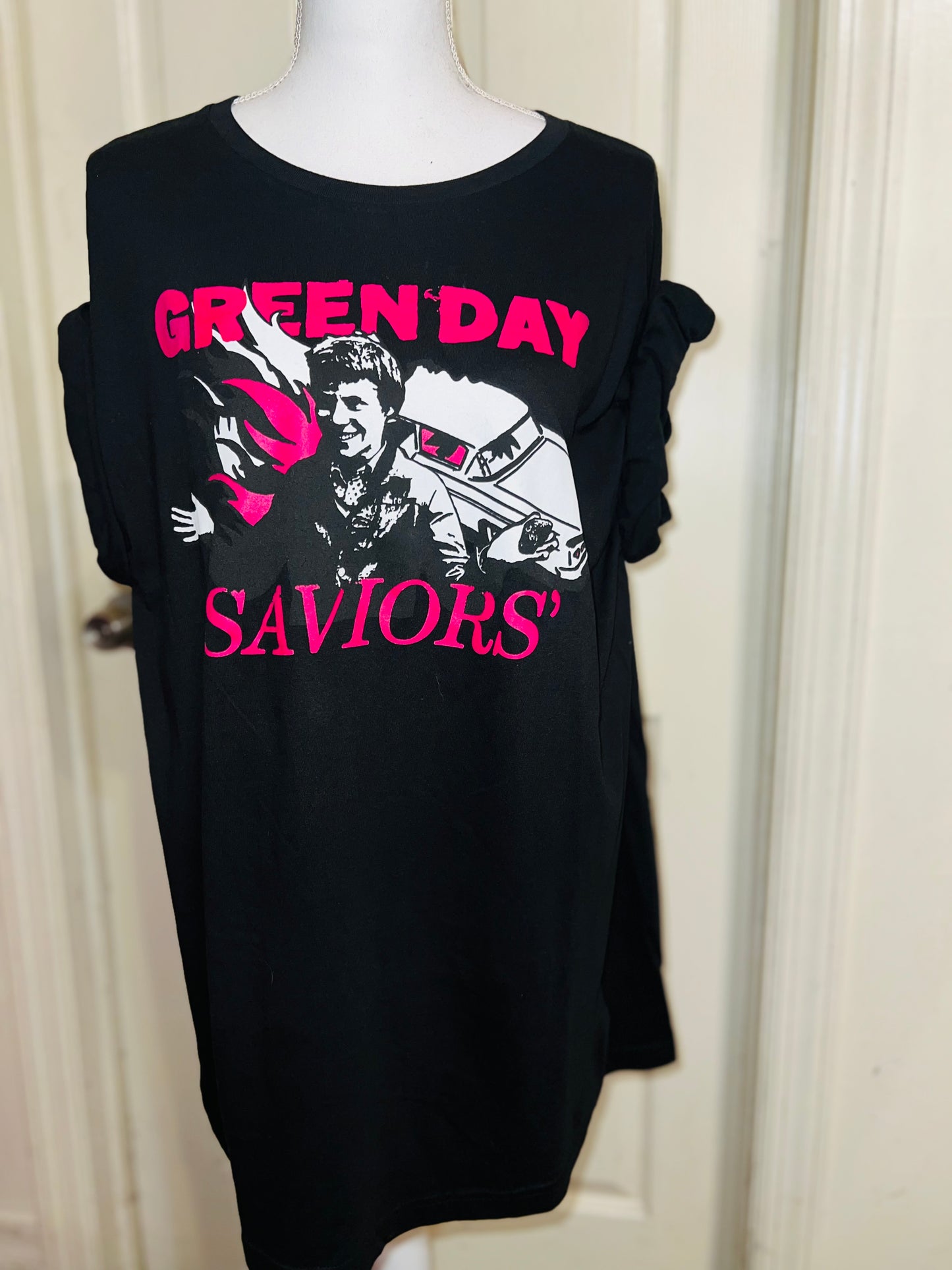 Green Day Oversized Distressed Tee