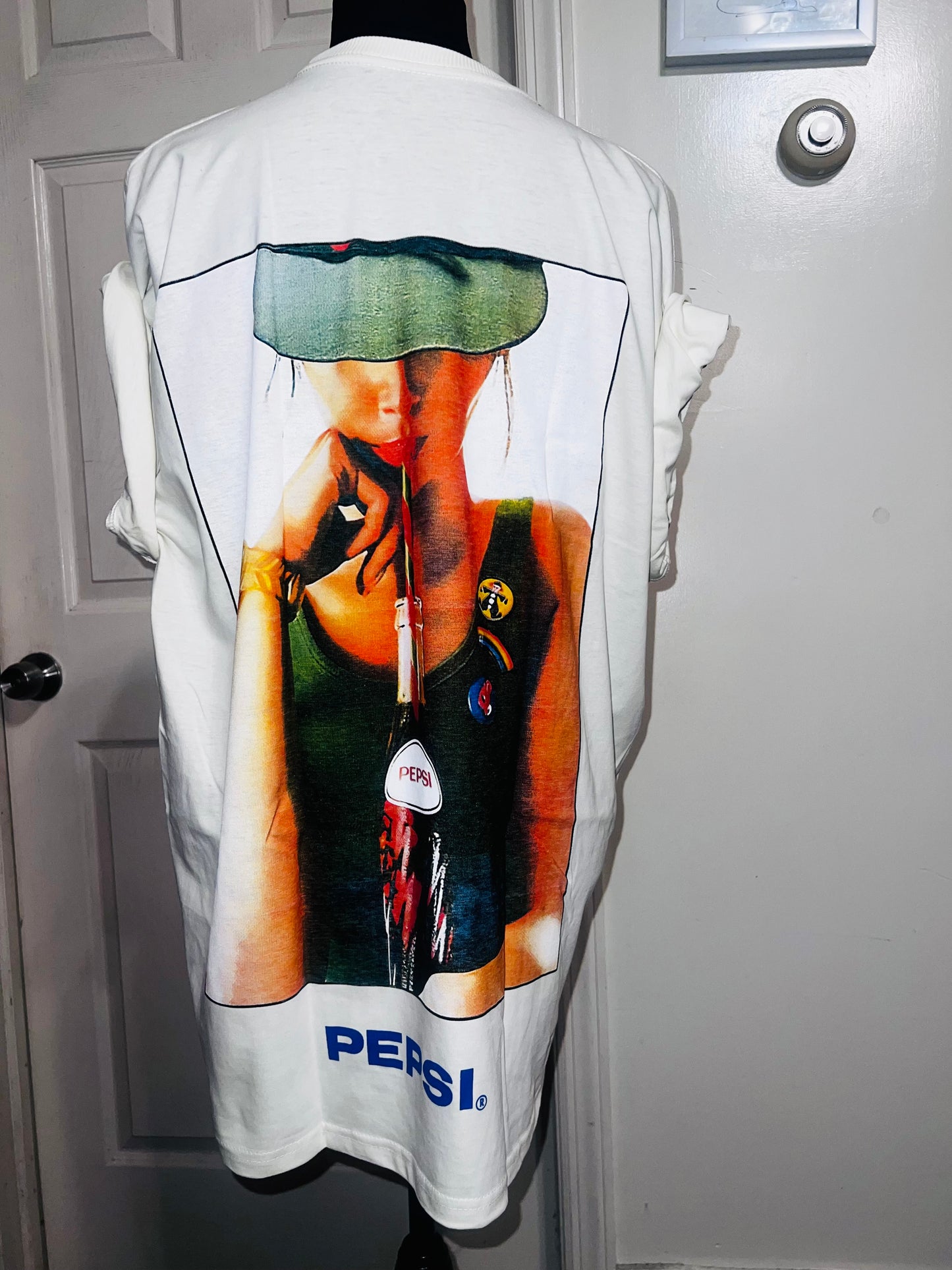 Pepsi Double Sided Oversized Distressed Tee