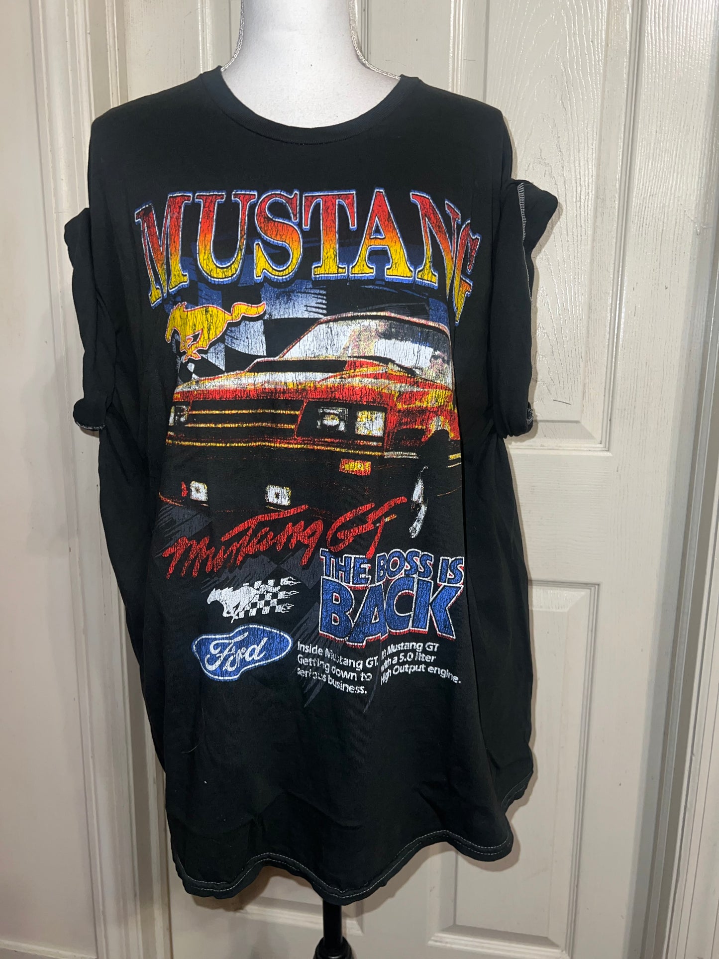 Ford Mustang Oversized Distressed Tee