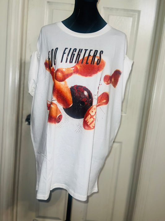 Foo Fighters Oversized Distressed Tee