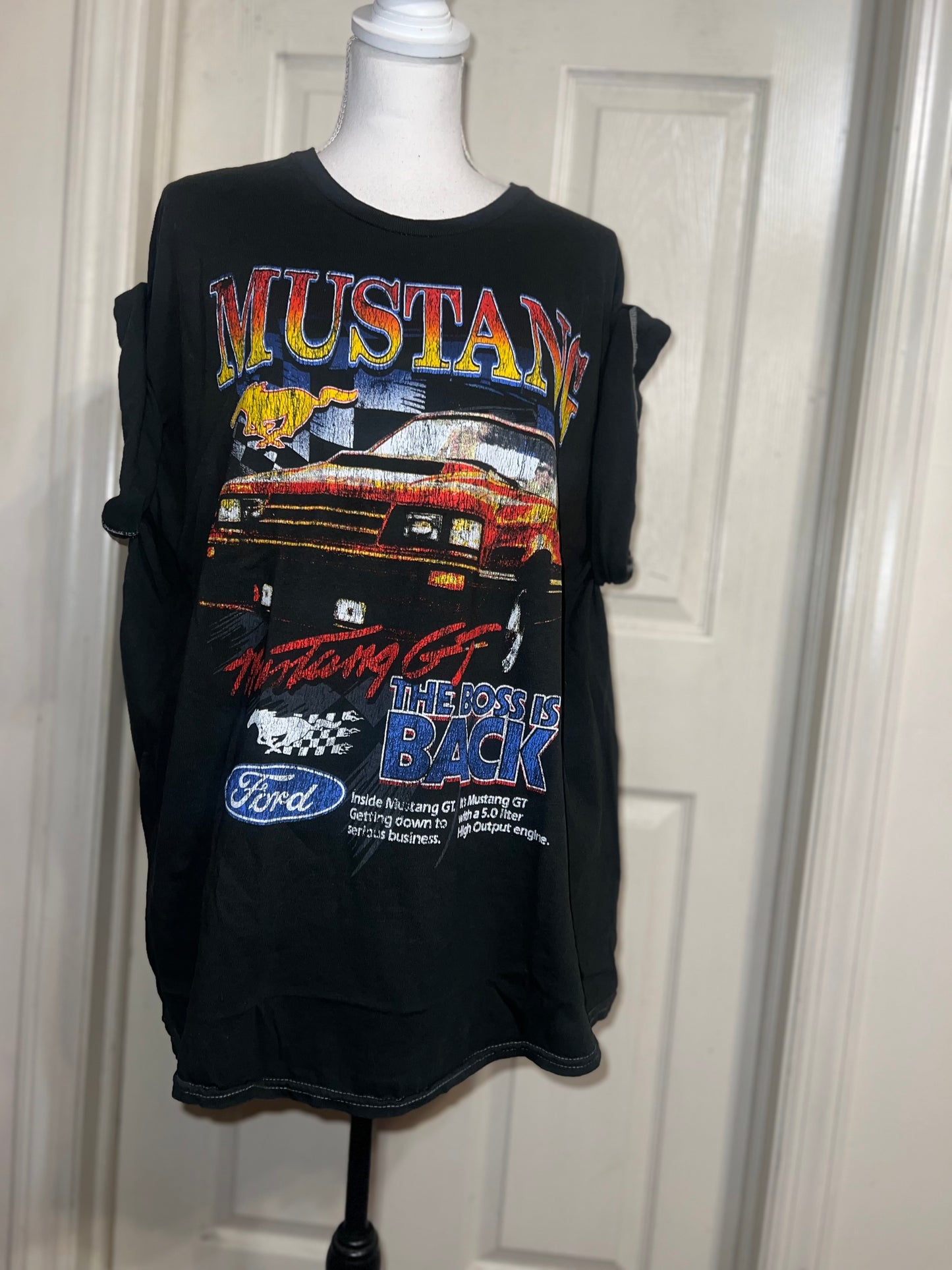 Ford Mustang Oversized Distressed Tee