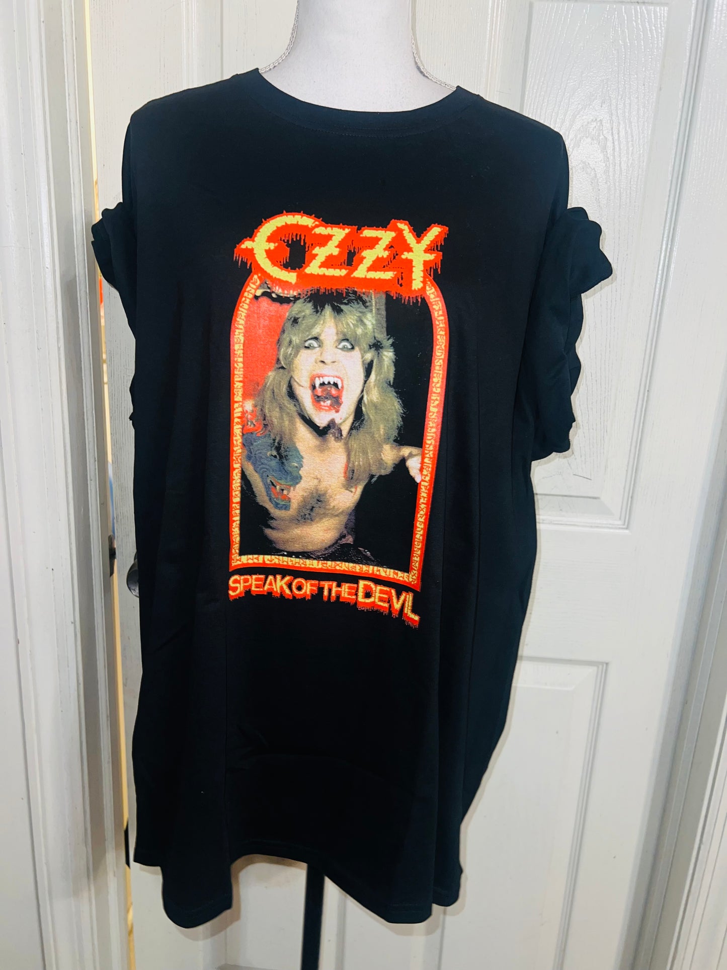 Ozzy Osbourne Double Sided Oversized Distressed Tee