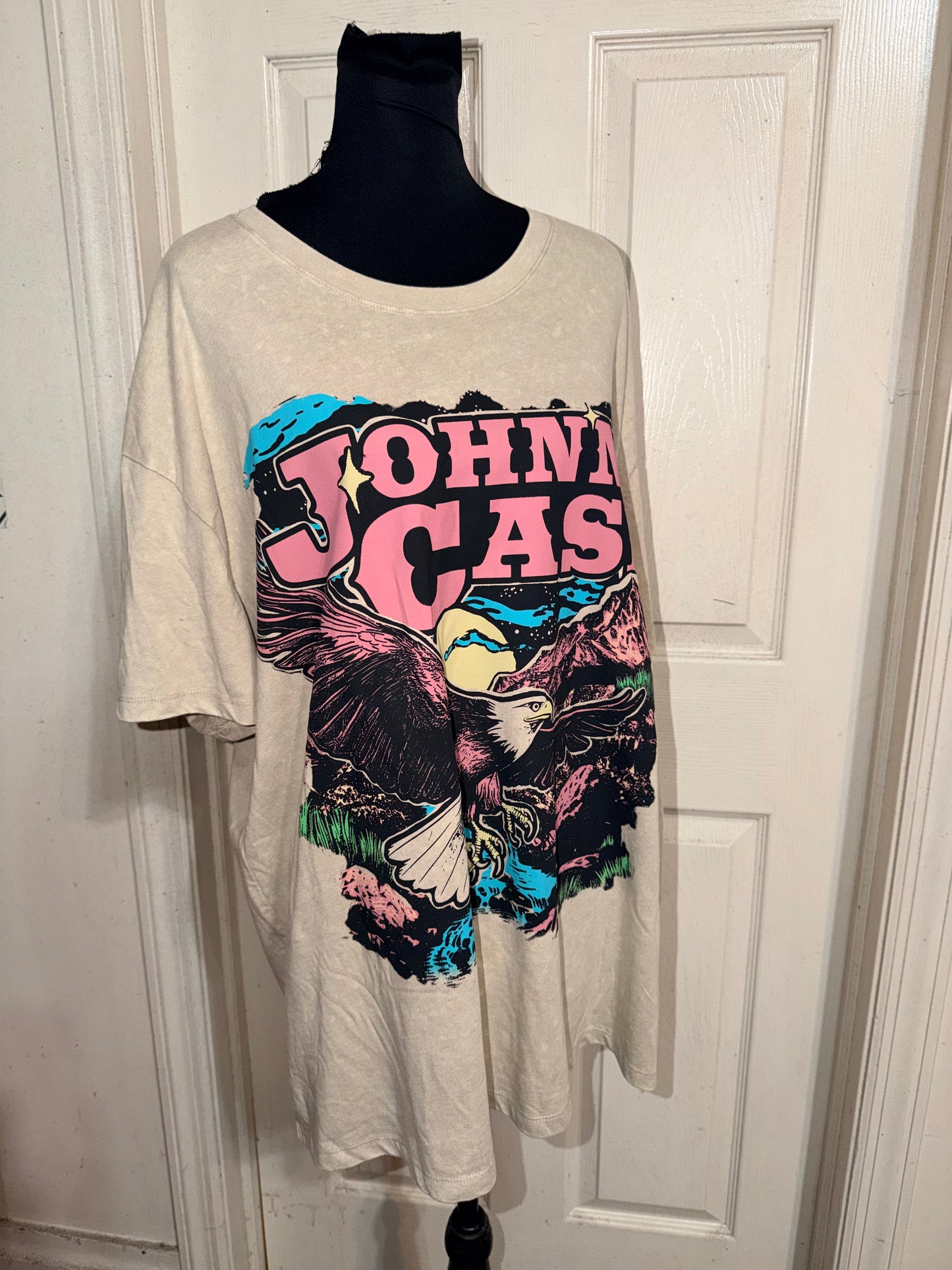 Johnny Cash Double Sided Oversized Distressed Tee