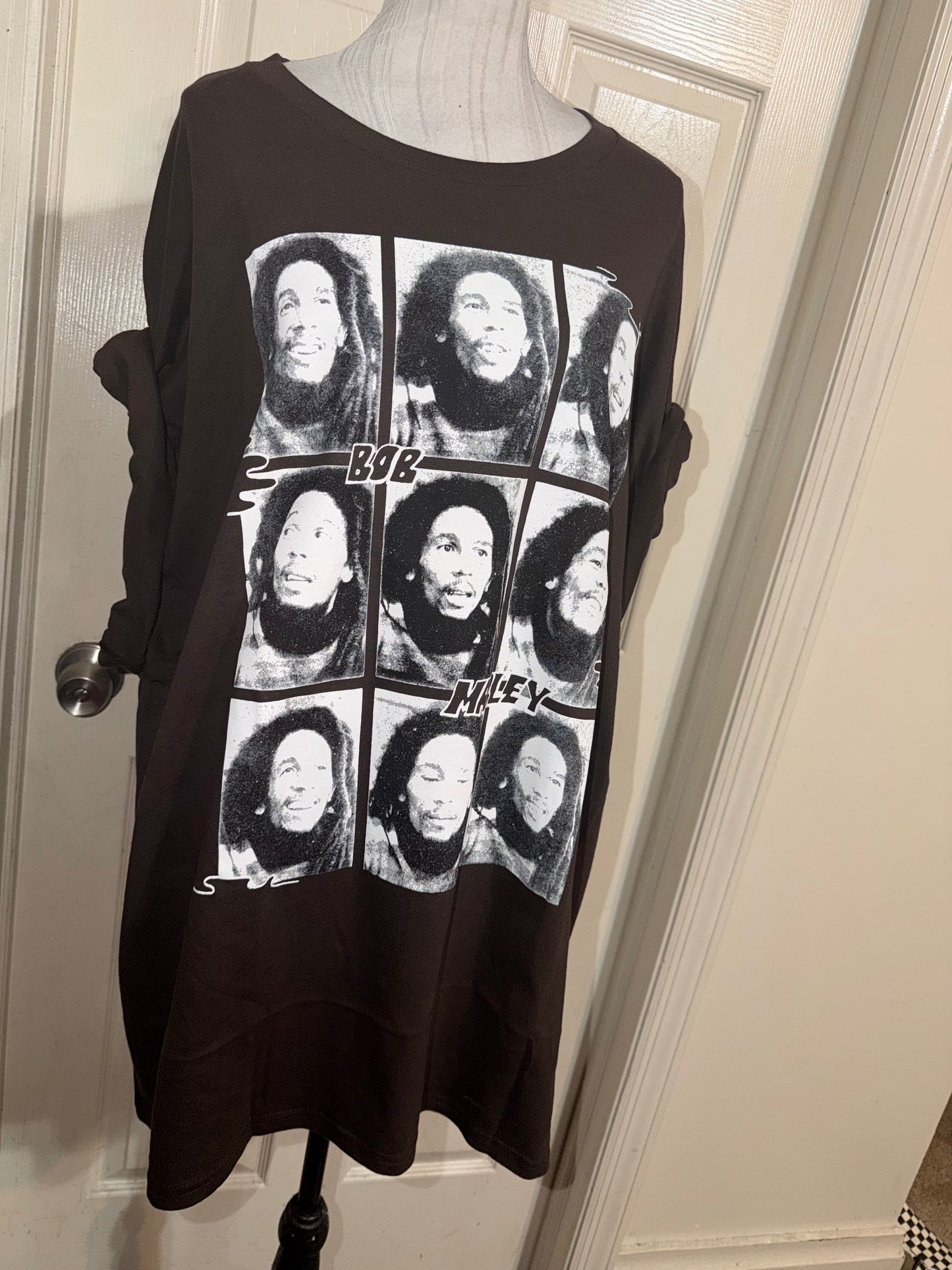 Bob Marley Oversized Distressed Tee