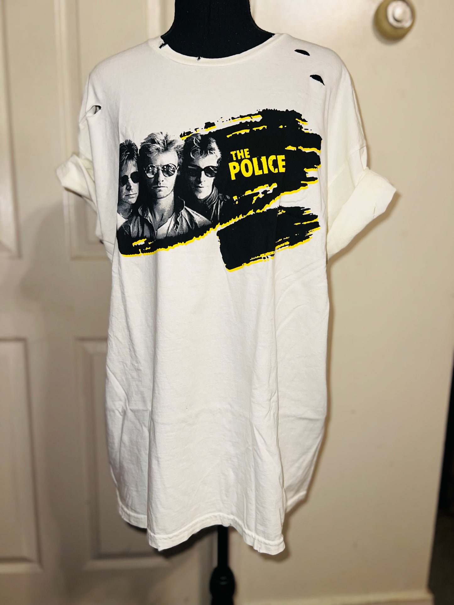 The Police Double Sided Oversized Distressed Tee