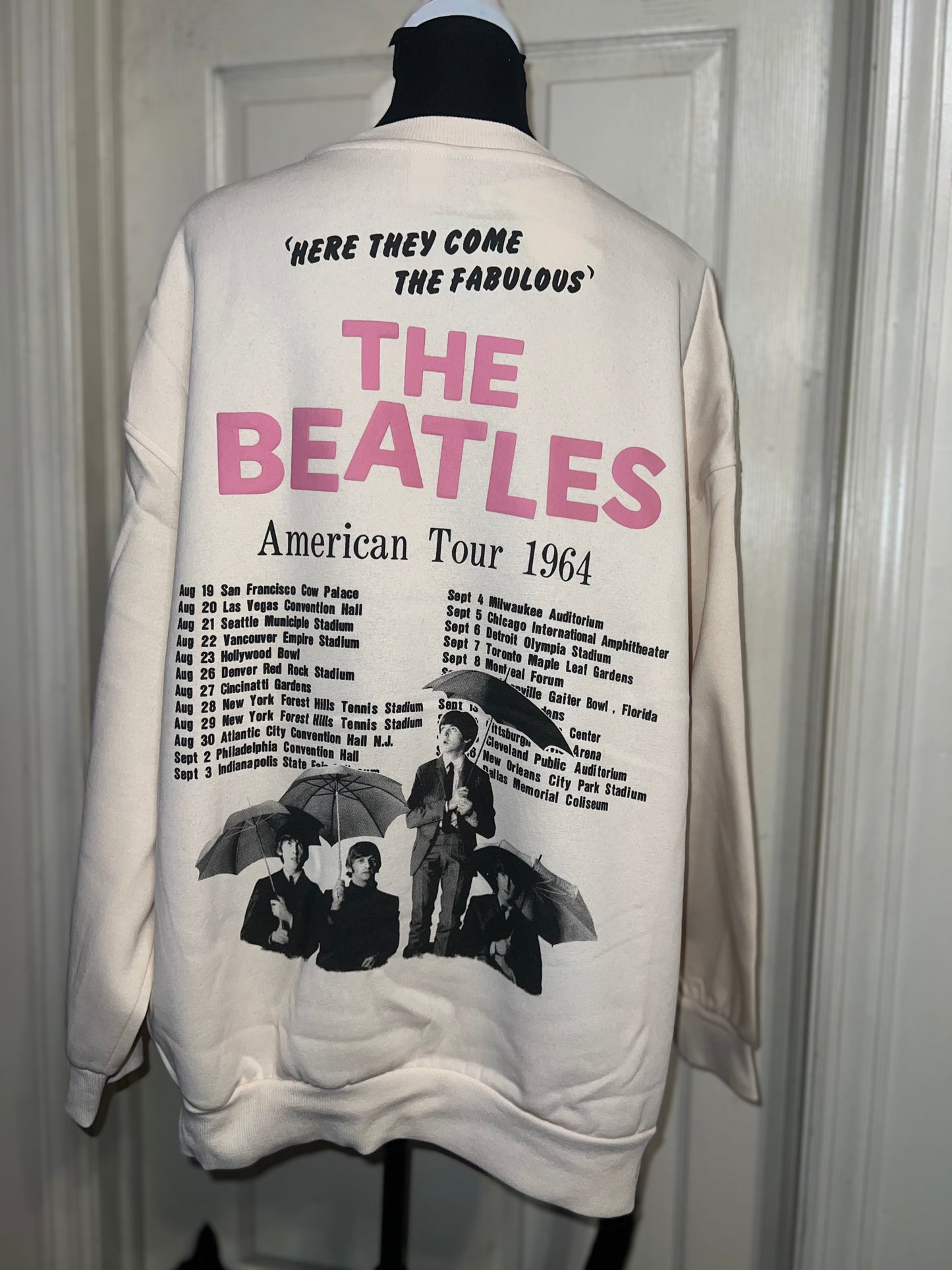 The Beatles Double Sided Oversized Distressed Tee