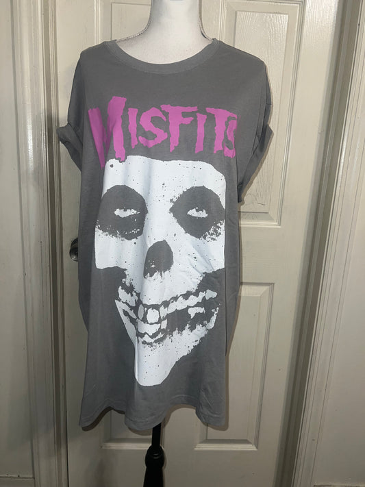 Misfits Double Sided Oversized Distressed Tee