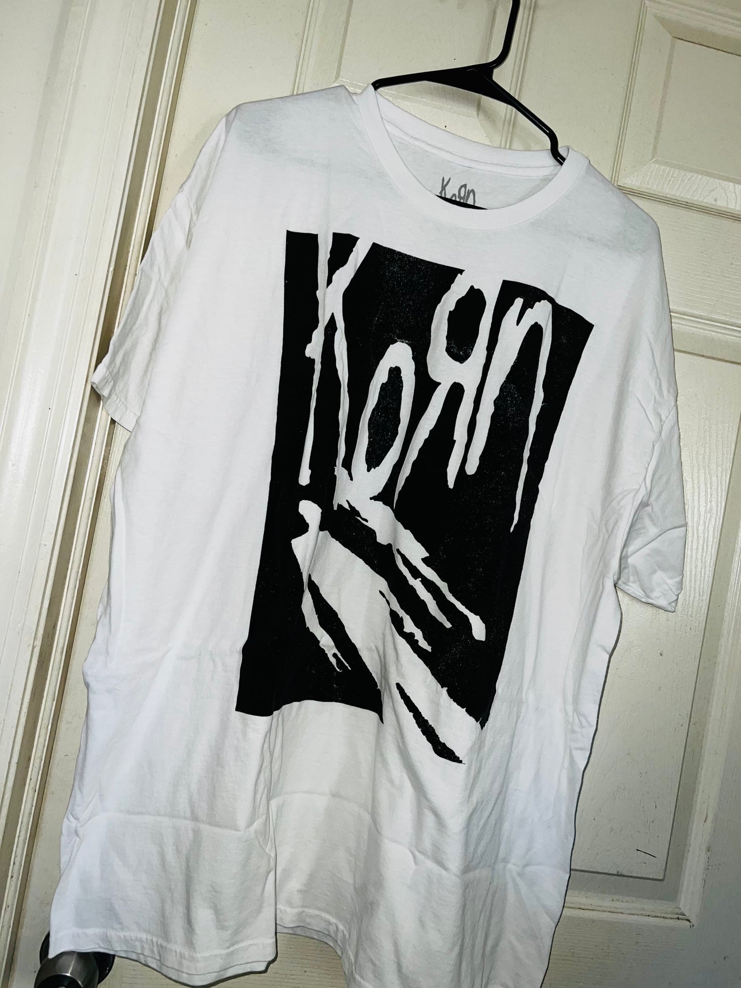 Korn Oversized Distressed T-Shirt