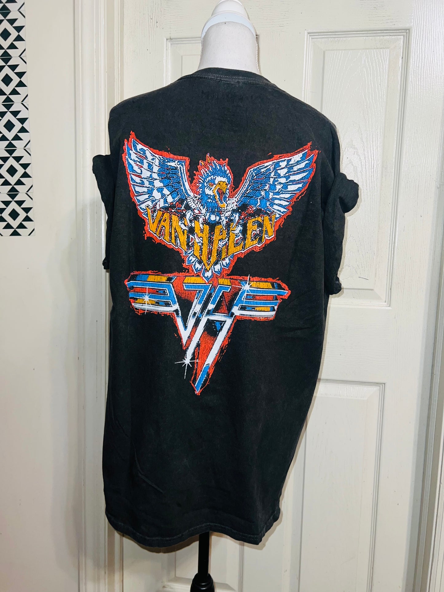 Van Halen Double Sided Oversized Distressed Tee