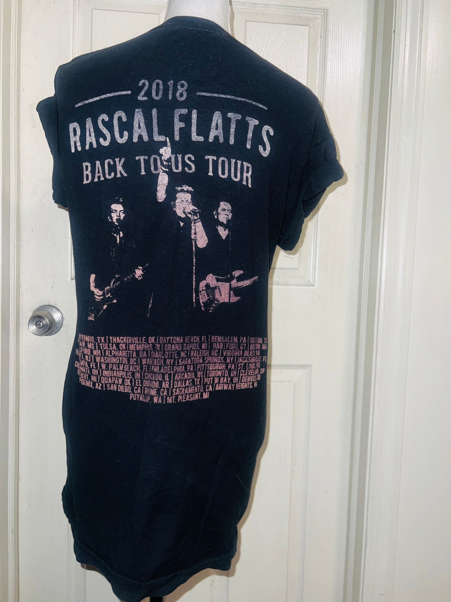 Rascal Flatts Double Sided Oversized Distressed Tee