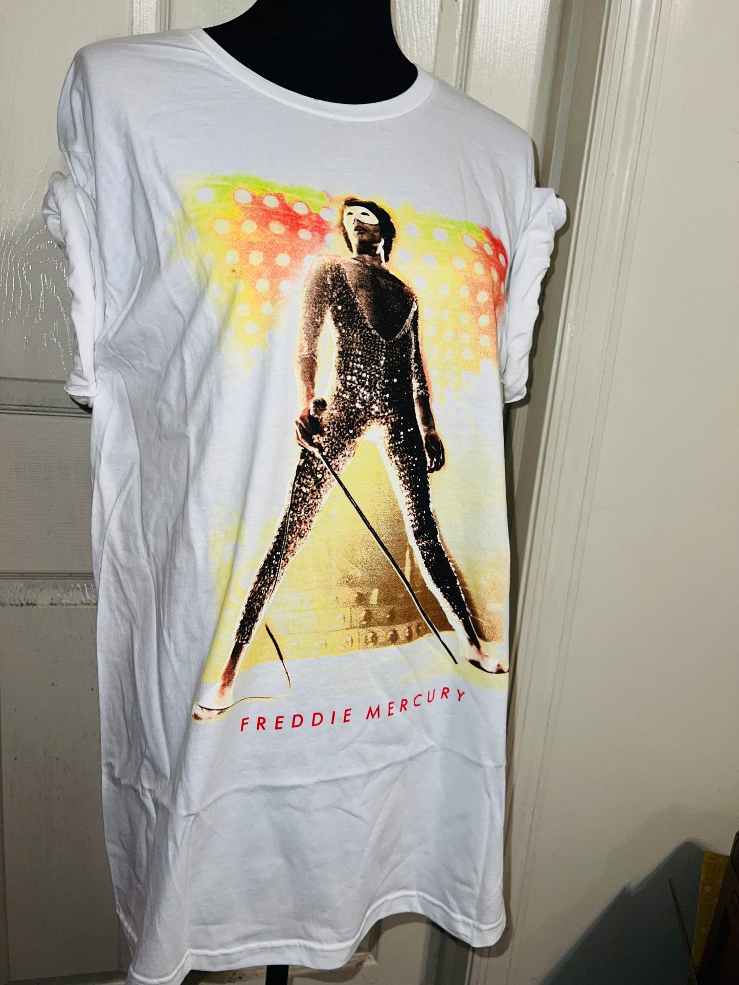 Freddie Mercury Oversized Distressed T-Shirt