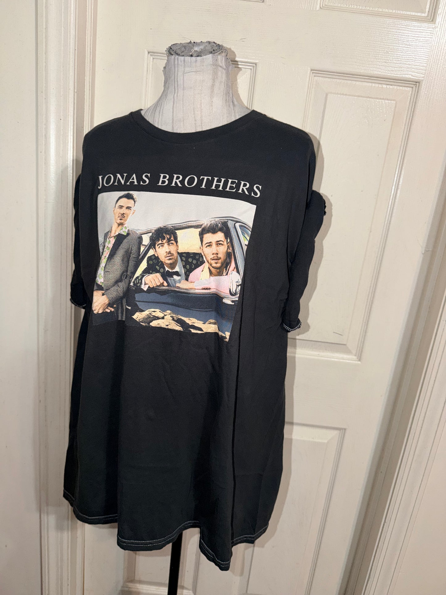 The Jonas Brothers Oversized Distressed Tee