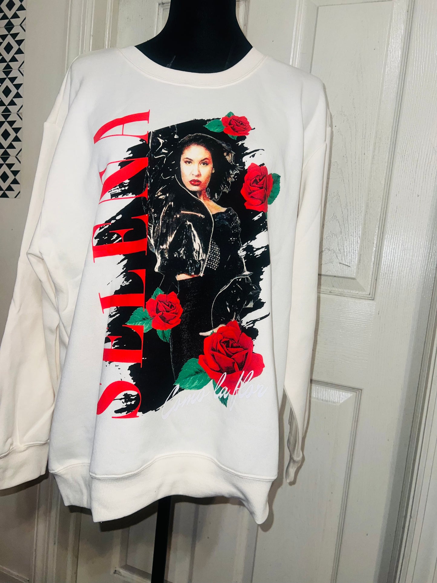 Selena Oversized Distressed Sweatshirt