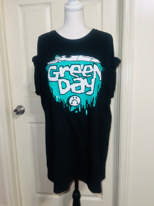 Green Day Oversized Distressed Tee