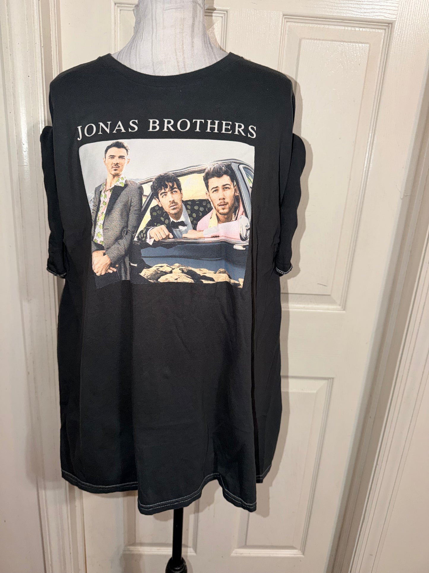 The Jonas Brothers Oversized Distressed Tee
