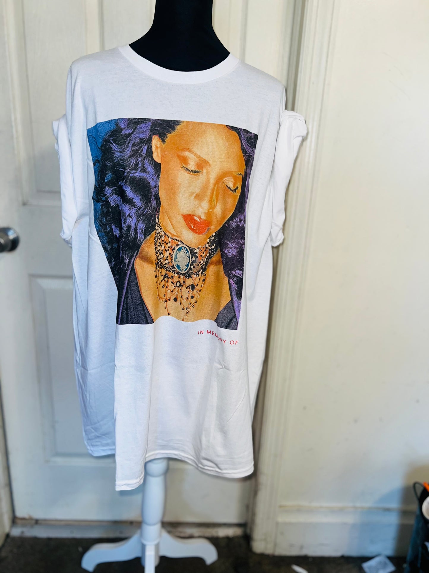 Aaliyah Oversized Distressed Tee