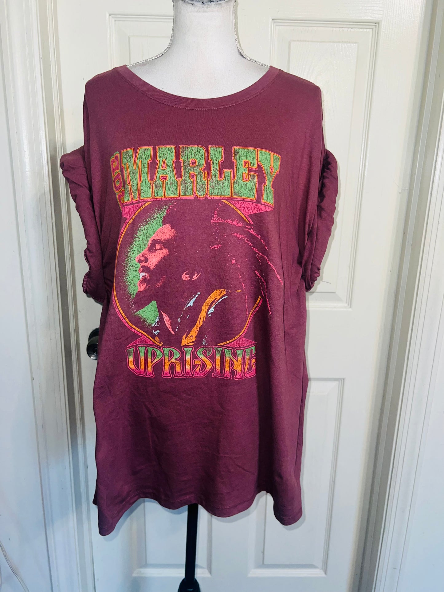 Bob Marley Oversized Distressed Tee