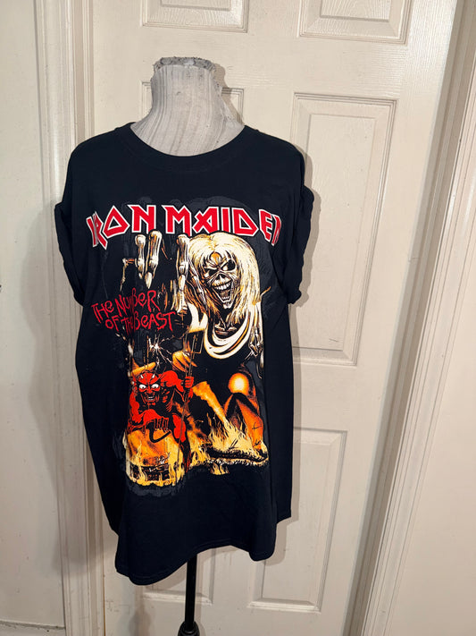 Iron Maiden Oversized Distressed Tee