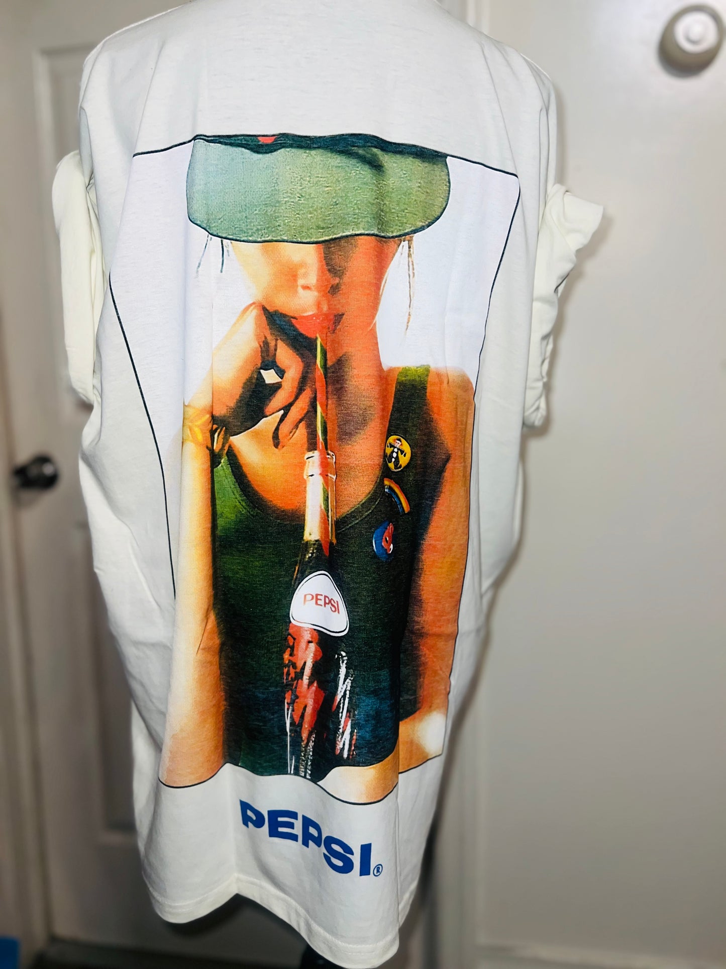 Pepsi Double Sided Oversized Distressed Tee