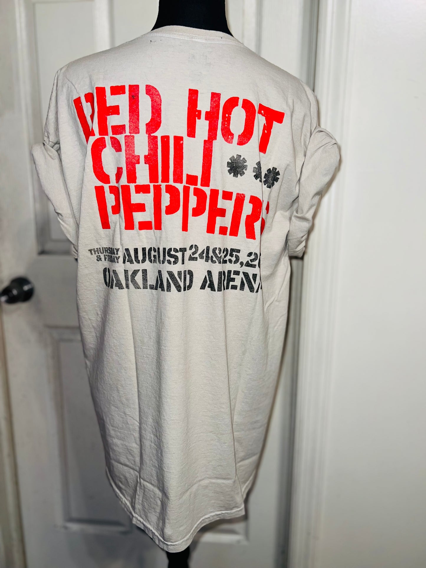 Red Hot Chili Peppers Double Sided Oversized Distressed Tee