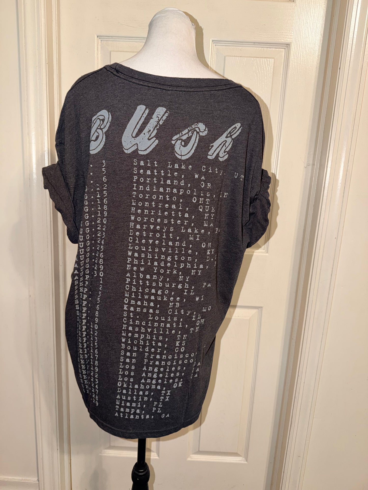 Bush Double Sided Oversized Distressed Tee