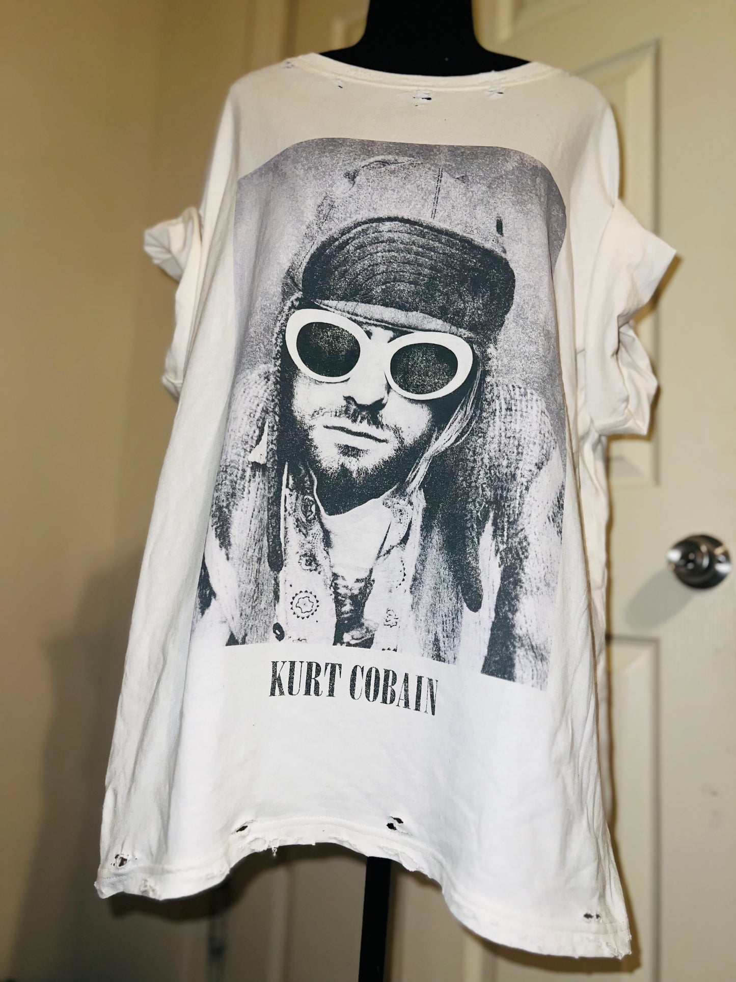 Kurt Cobain Oversized Distressed Tee