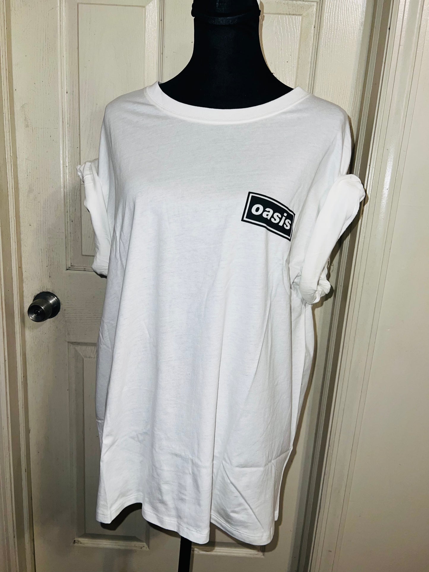 Oasis Double Sided Oversized Distressed Tee