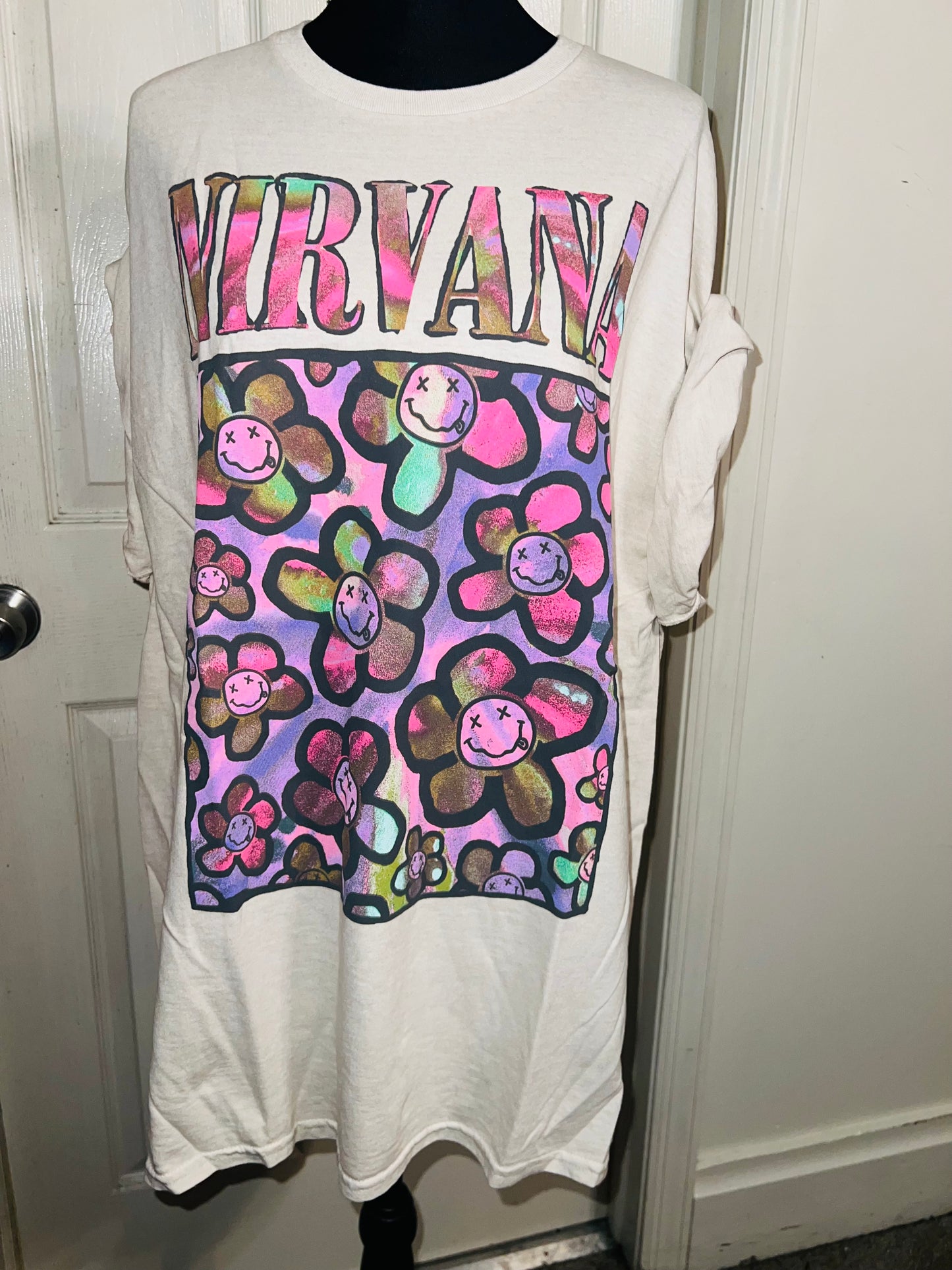 Nirvana Oversized Distressed Tee