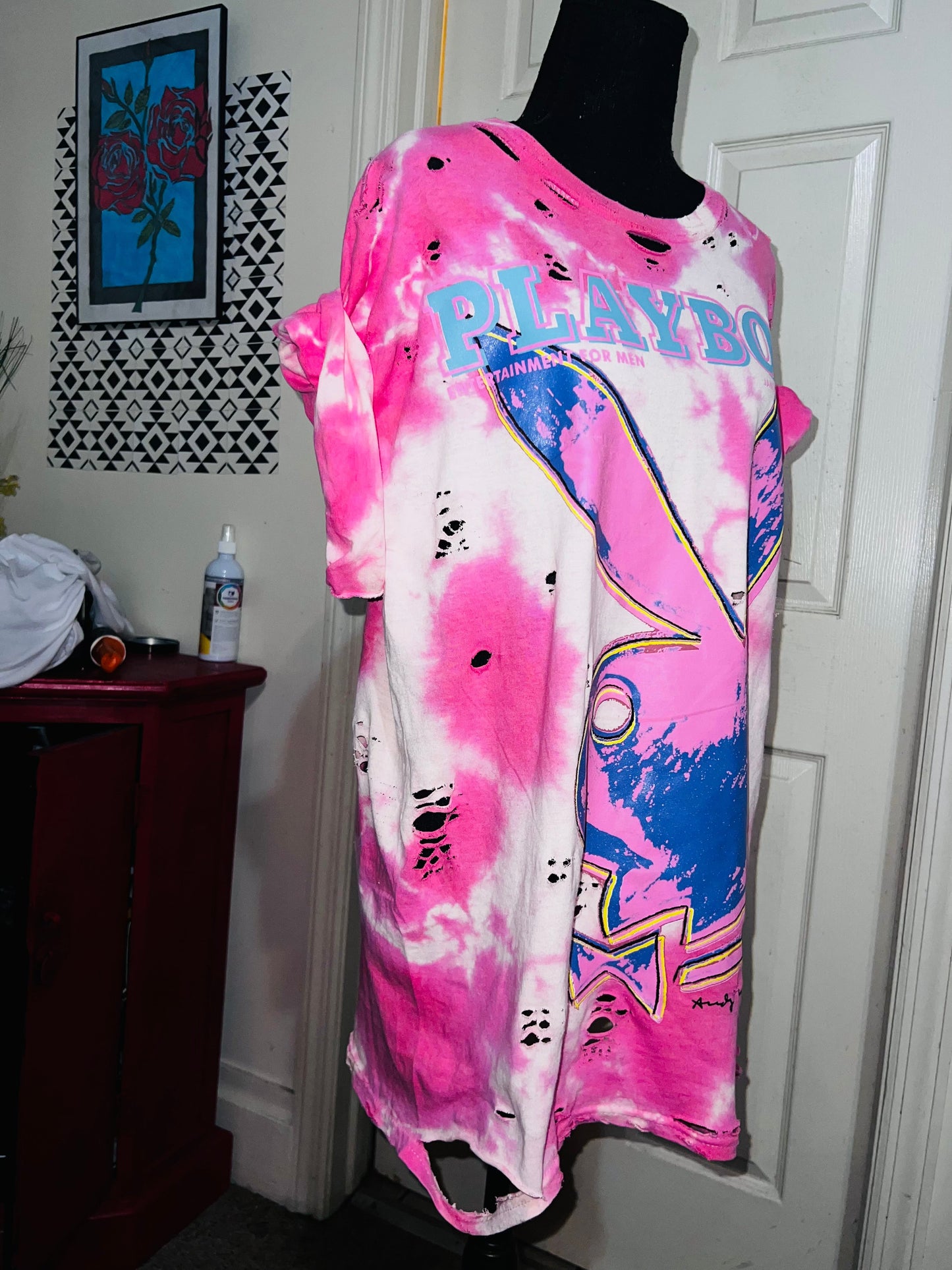 Playboy Andy Warhol Tie Dye Oversized Tee