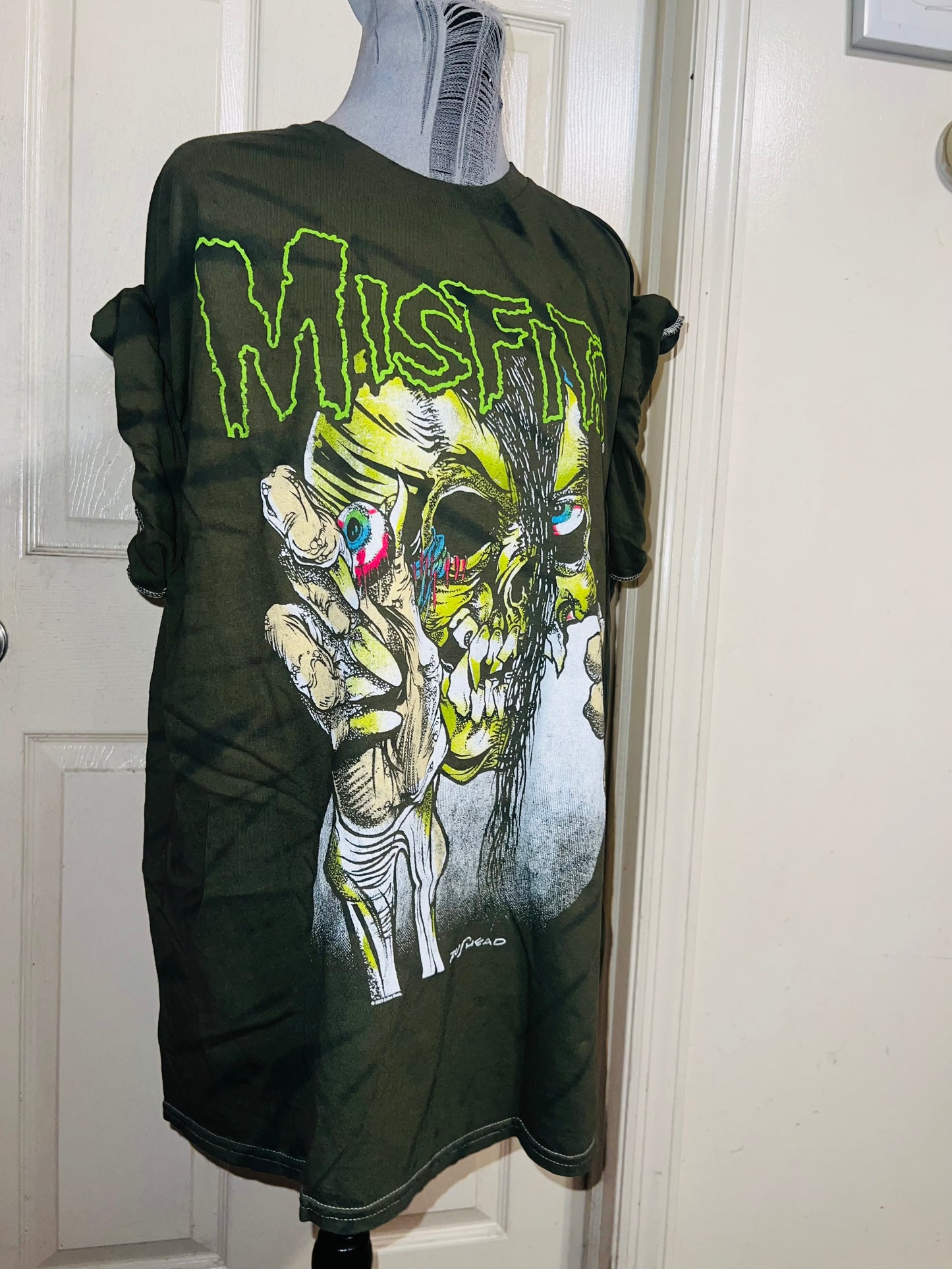 The Misfits Tie Dye Oversized Distressed Tee