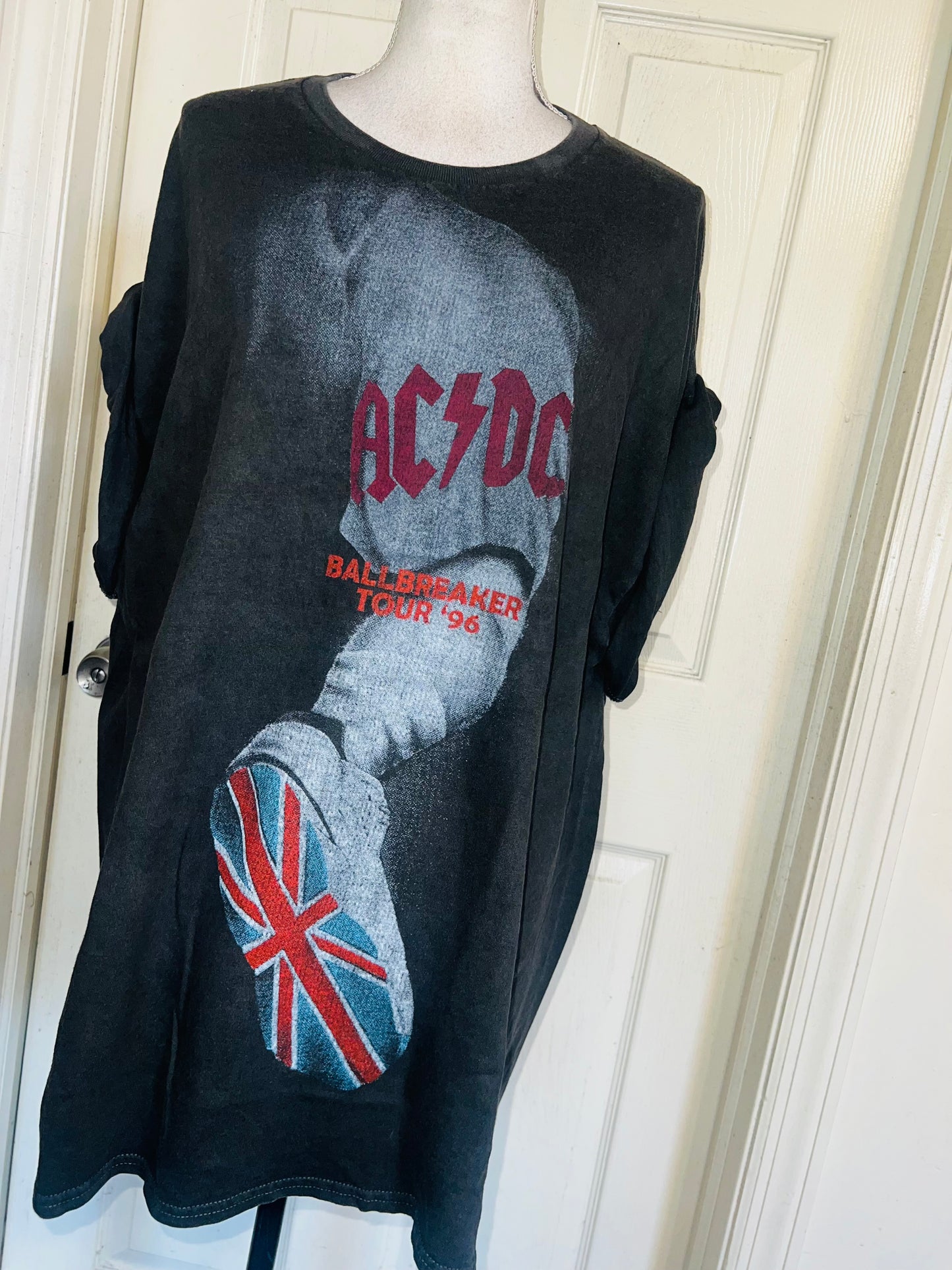 AC/DC Oversized Distressed Tee