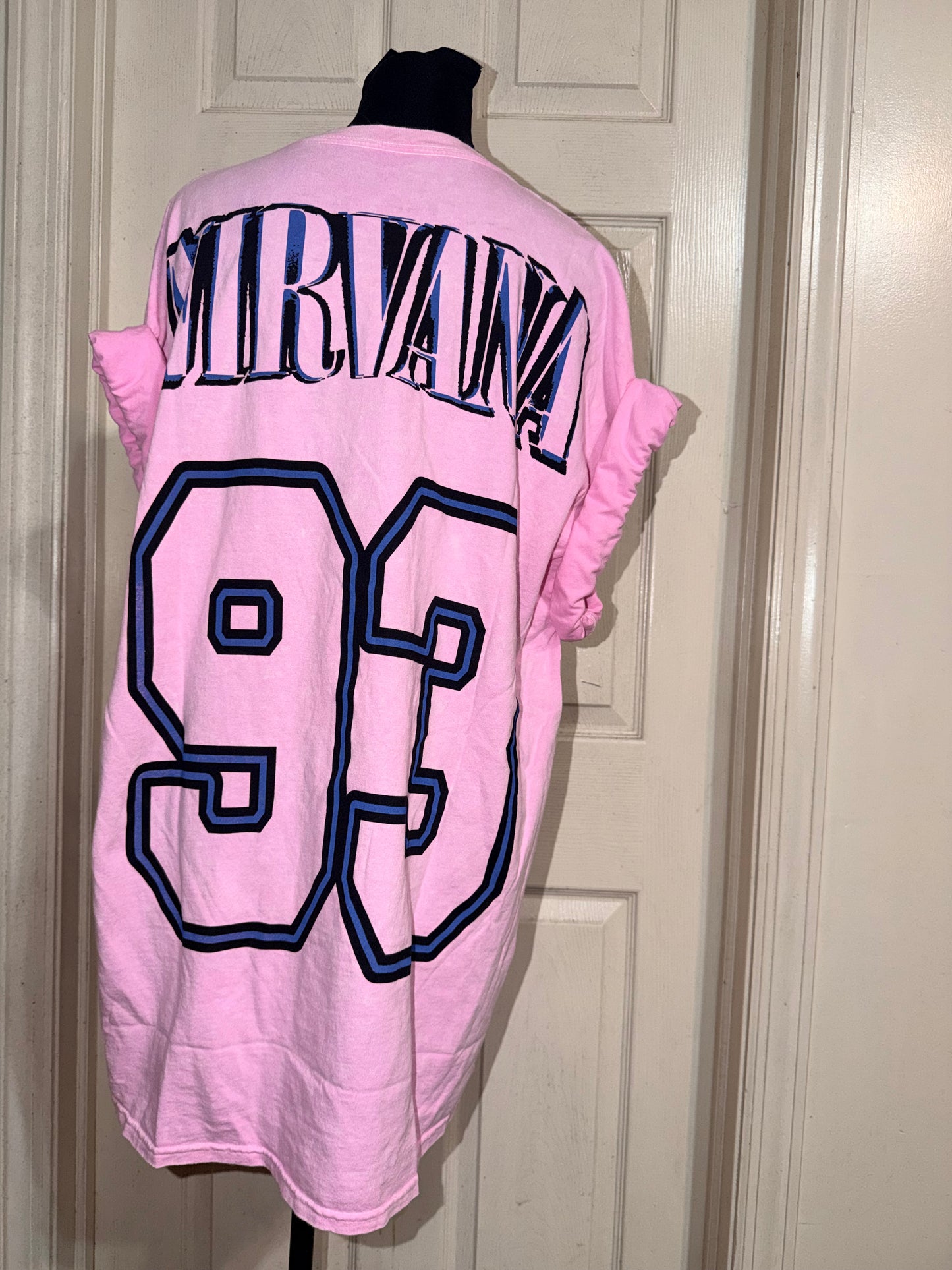 Nirvana Double Sided Oversized Distressed Tee