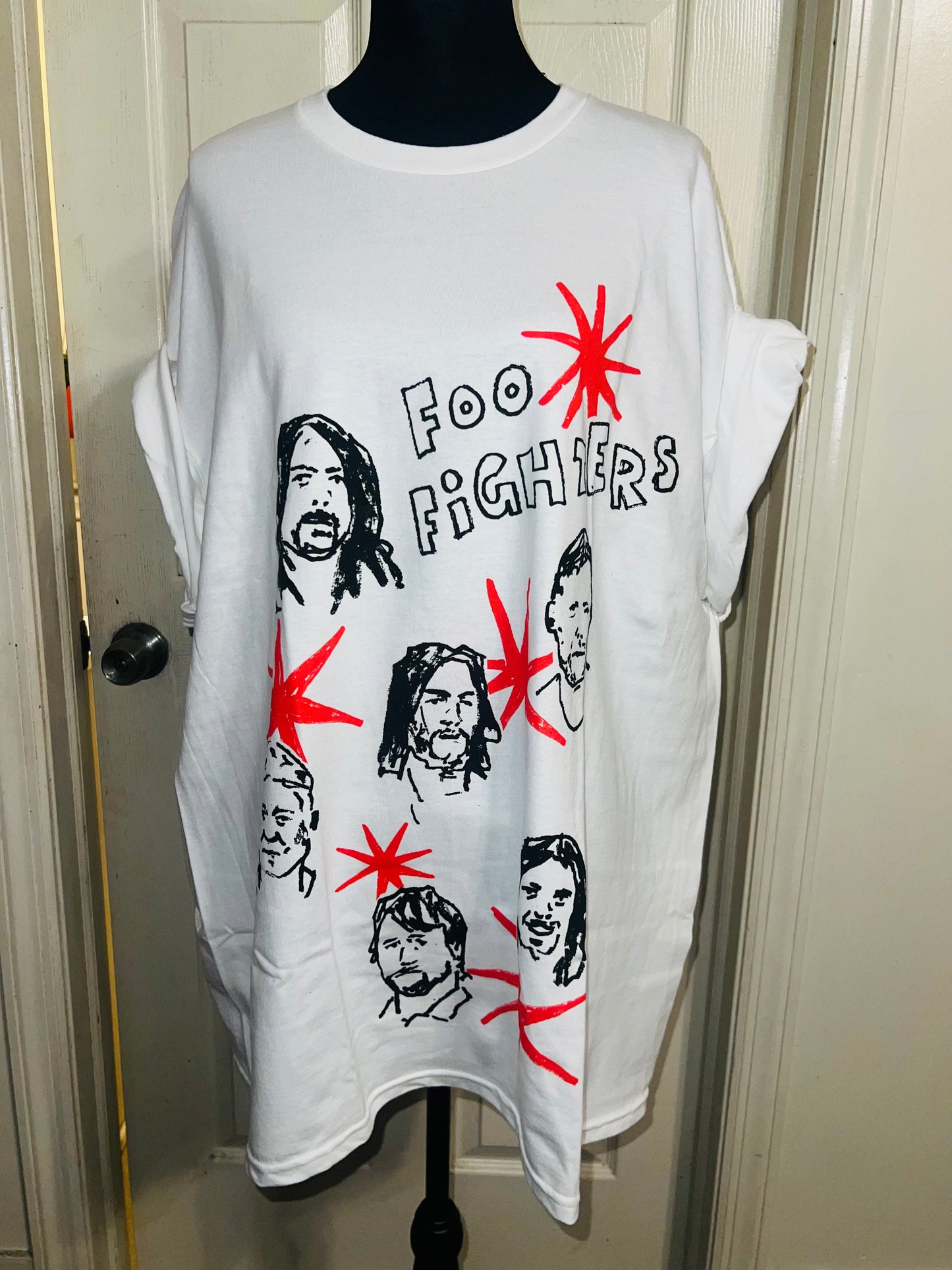 Foo Fighters Oversized Distressed Tee
