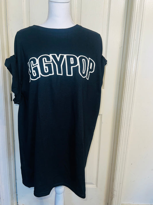 Iggy Pop Double Sided Oversized Distressed Tee